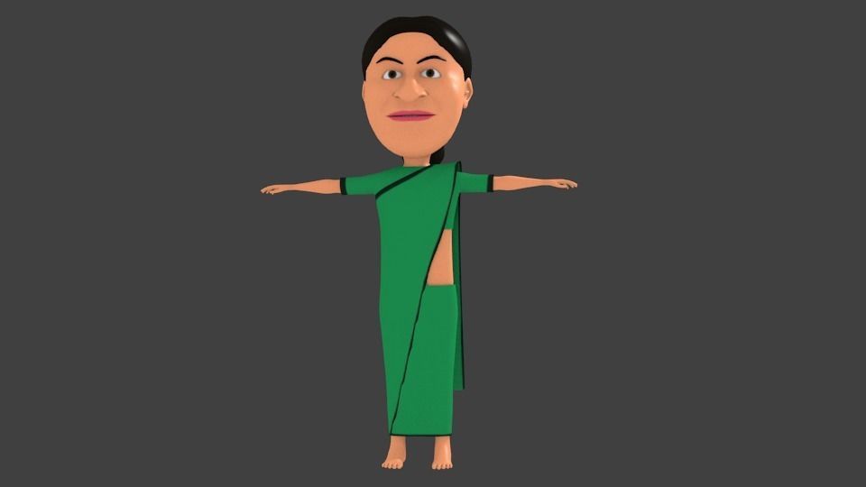 Tamilnadu character pack 3D model_6