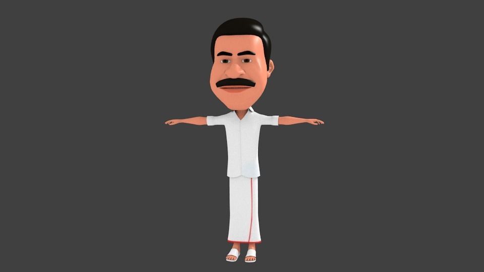 Tamilnadu character pack 3D model_1