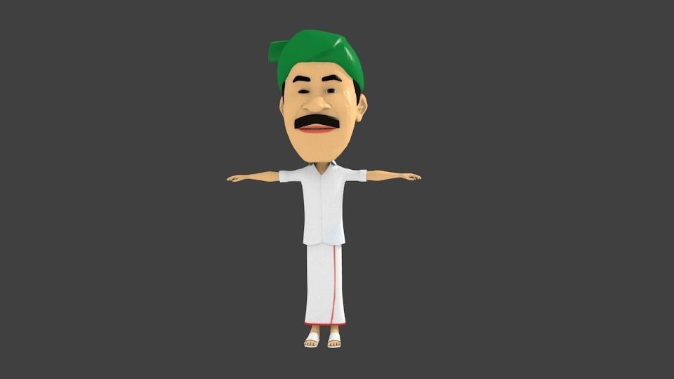 Tamilnadu character pack 3D model_10
