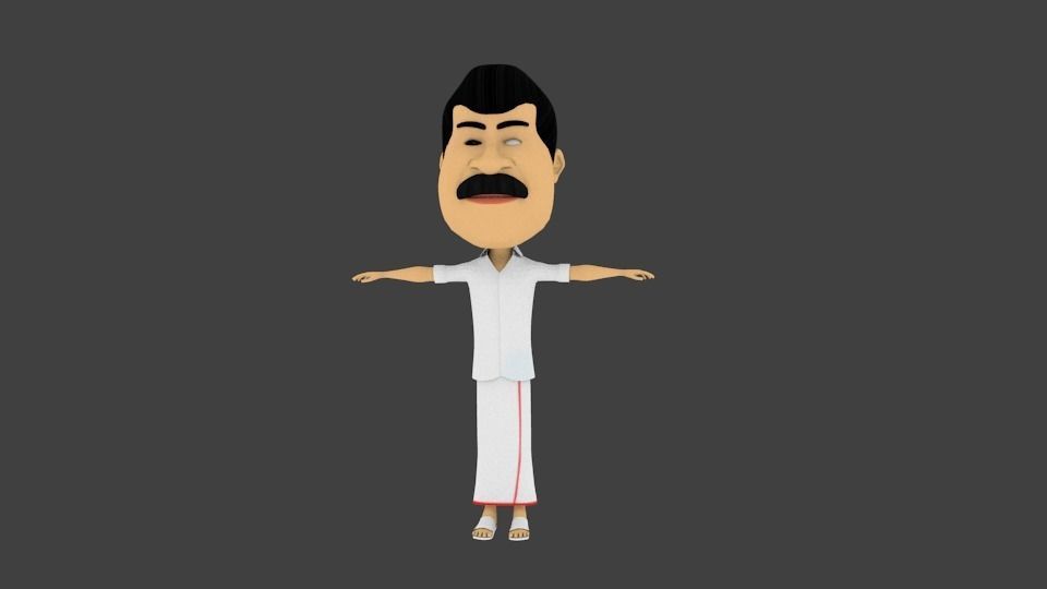 Tamilnadu character pack 3D model_11