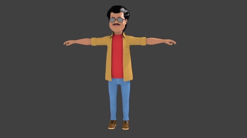 Tamilnadu character pack 3D model_4