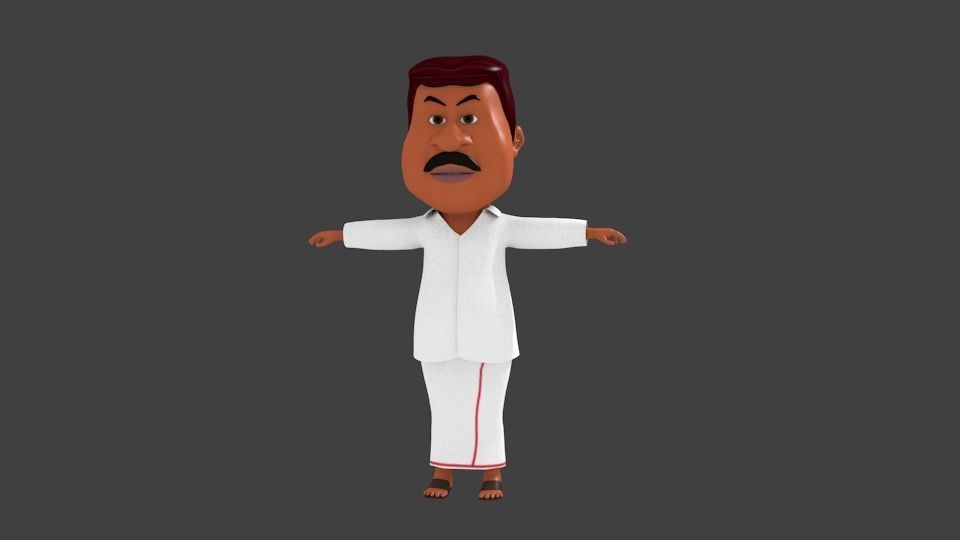Tamilnadu character pack 3D model_12