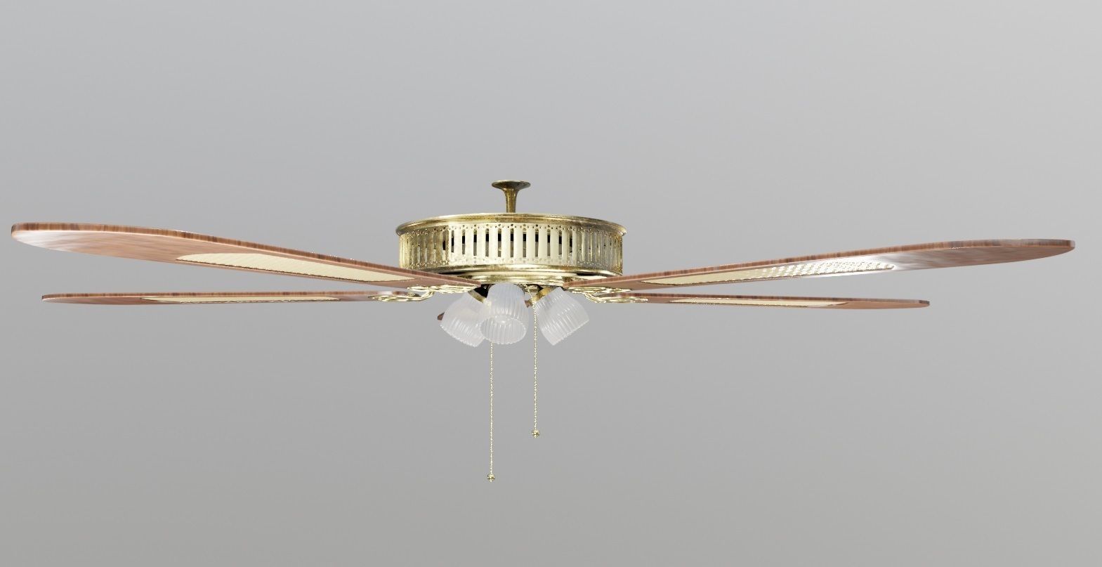 ceiling fan Low-poly 3D model_3