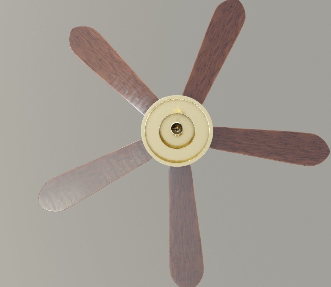 ceiling fan Low-poly 3D model_10