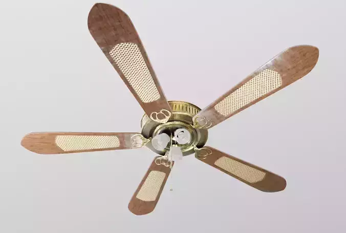 ceiling fan Low-poly 3D model