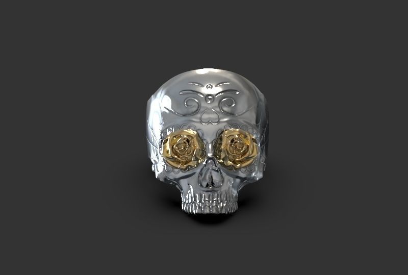 Skull Ring - Santa Muerte 3D print model_5