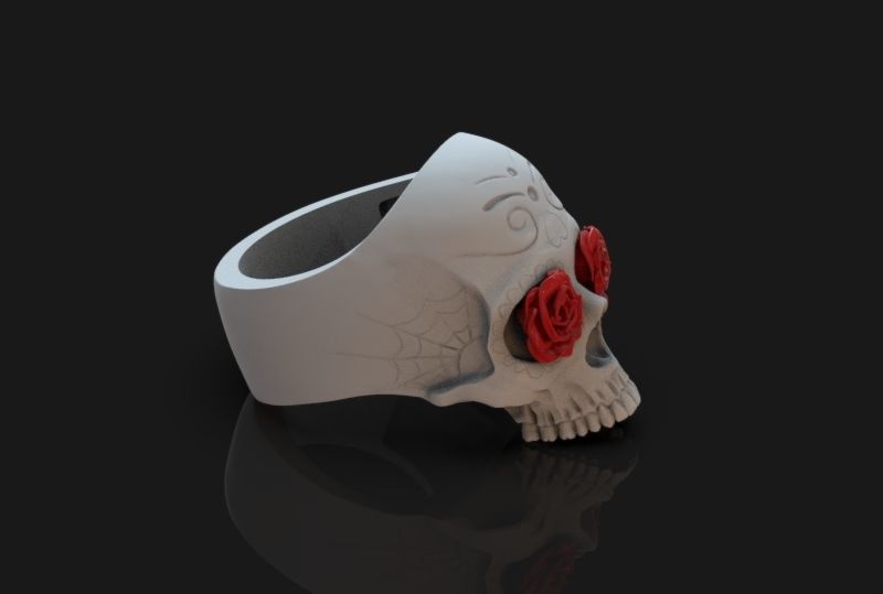 Skull Ring - Santa Muerte 3D print model_1