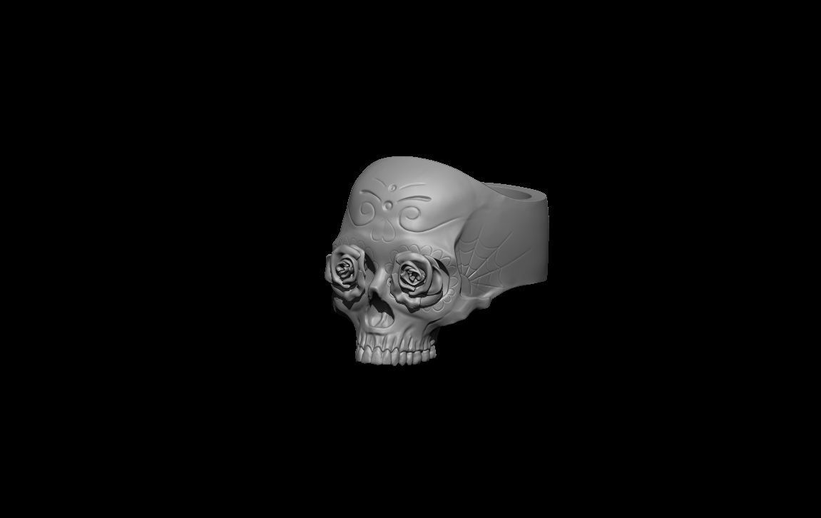 Skull Ring - Santa Muerte 3D print model_8