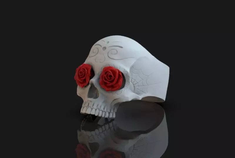 Skull Ring - Santa Muerte 3D print model_0
