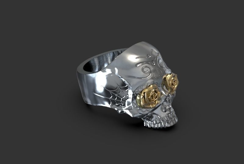 Skull Ring - Santa Muerte 3D print model_6