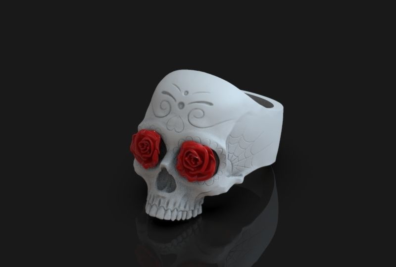Skull Ring - Santa Muerte 3D print model_2