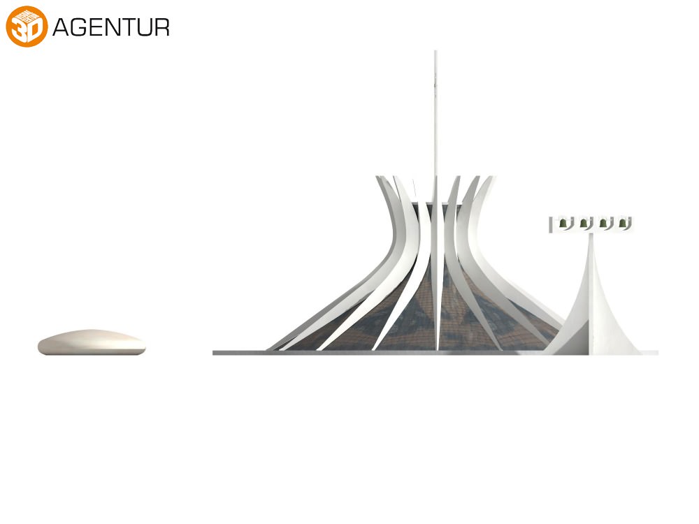 Cathedral of Brasilia 3D model_4