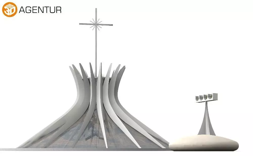 Cathedral of Brasilia 3D model_0