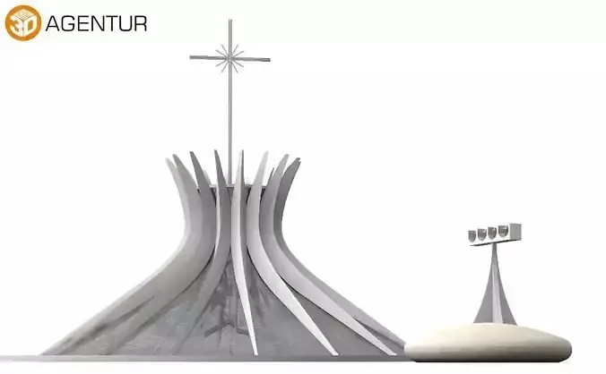 Cathedral of Brasilia 3D model
