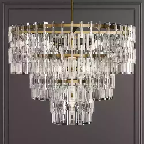 Restoration Hardware MARIGNAN ROUND CHANDELIER 36 Brass