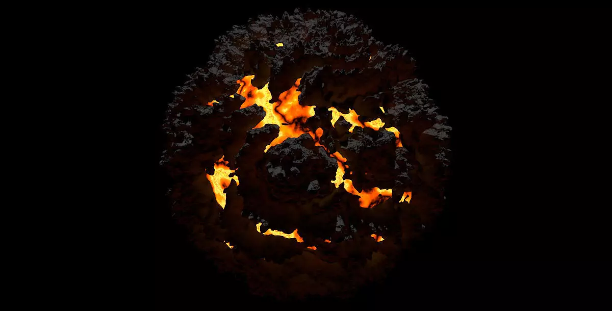 Lava Planet Asteroid 3D model