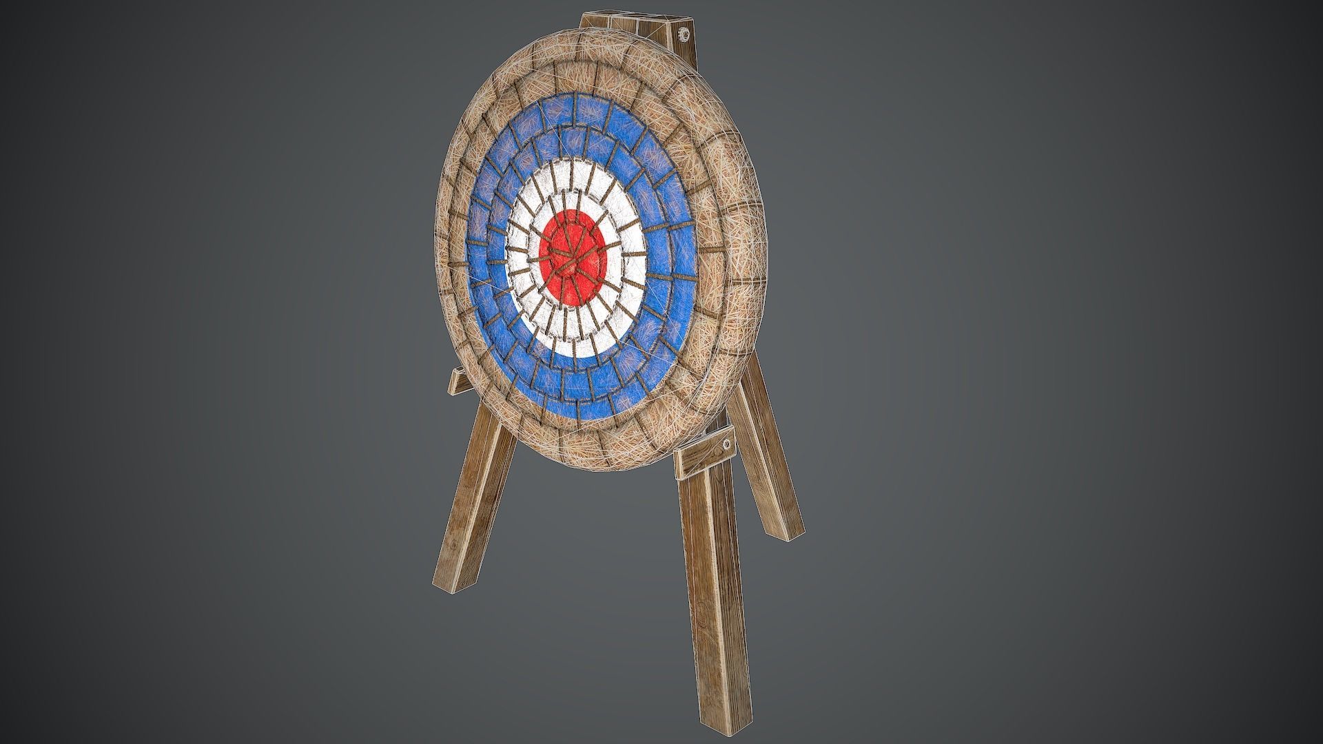 Target Medieval Low-poly 3D model_5