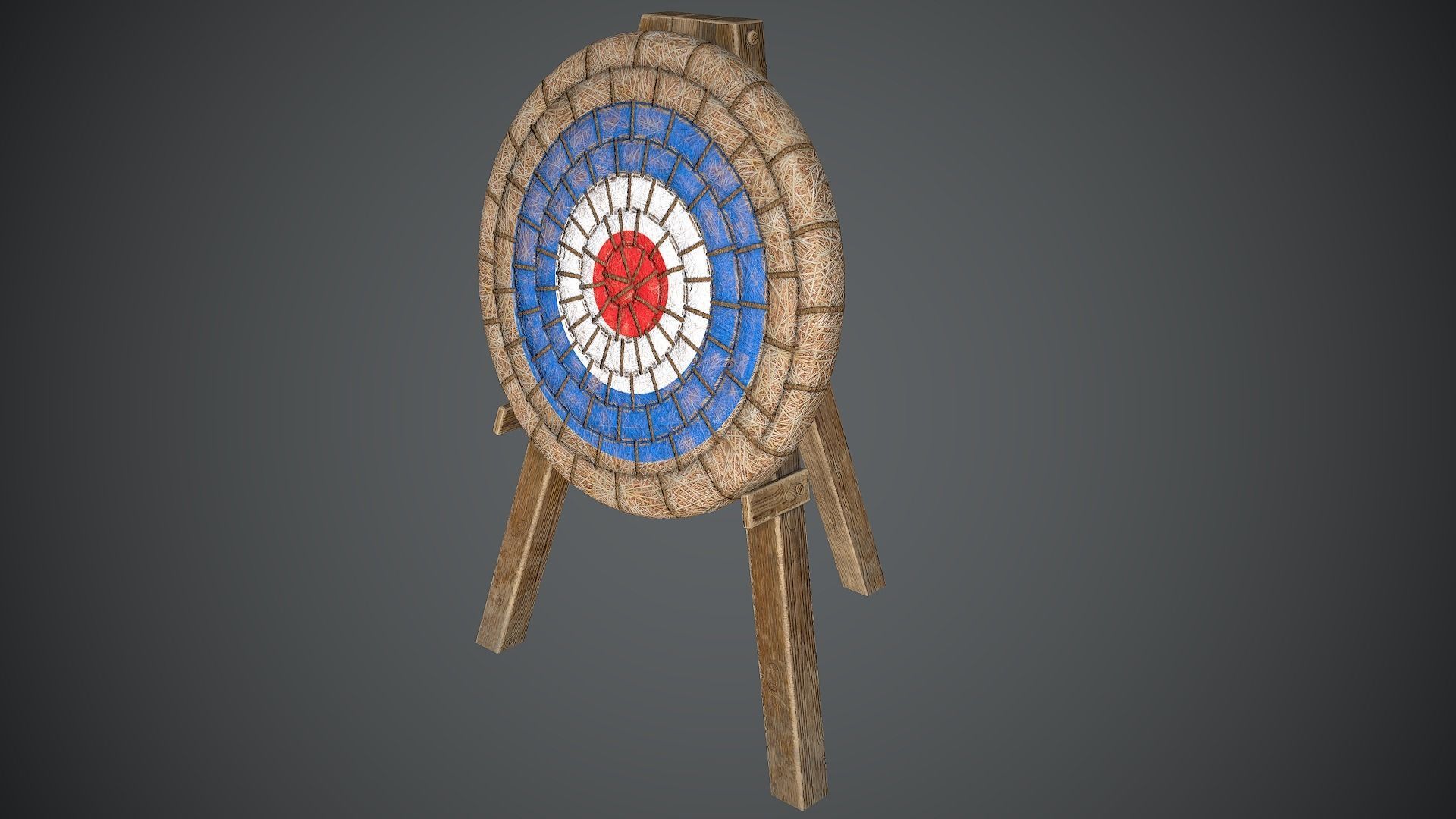 Target Medieval Low-poly 3D model_4
