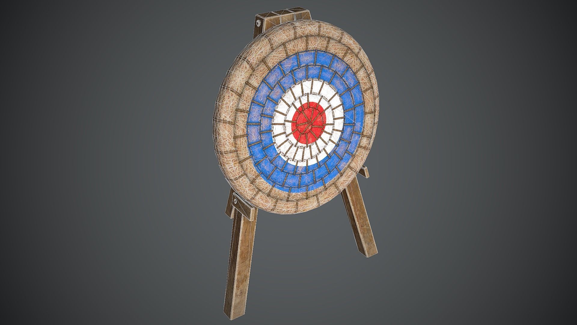 Target Medieval Low-poly 3D model_1