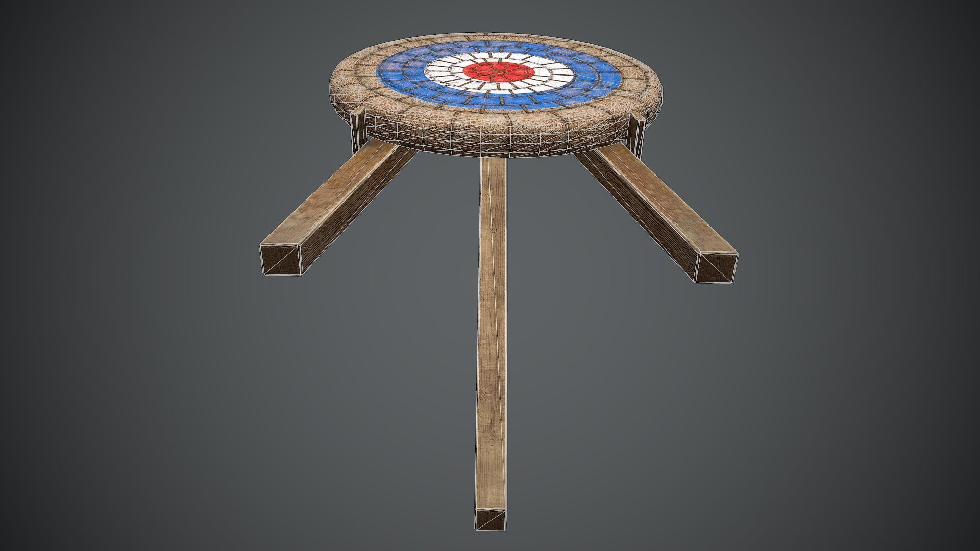 Target Medieval Low-poly 3D model_19