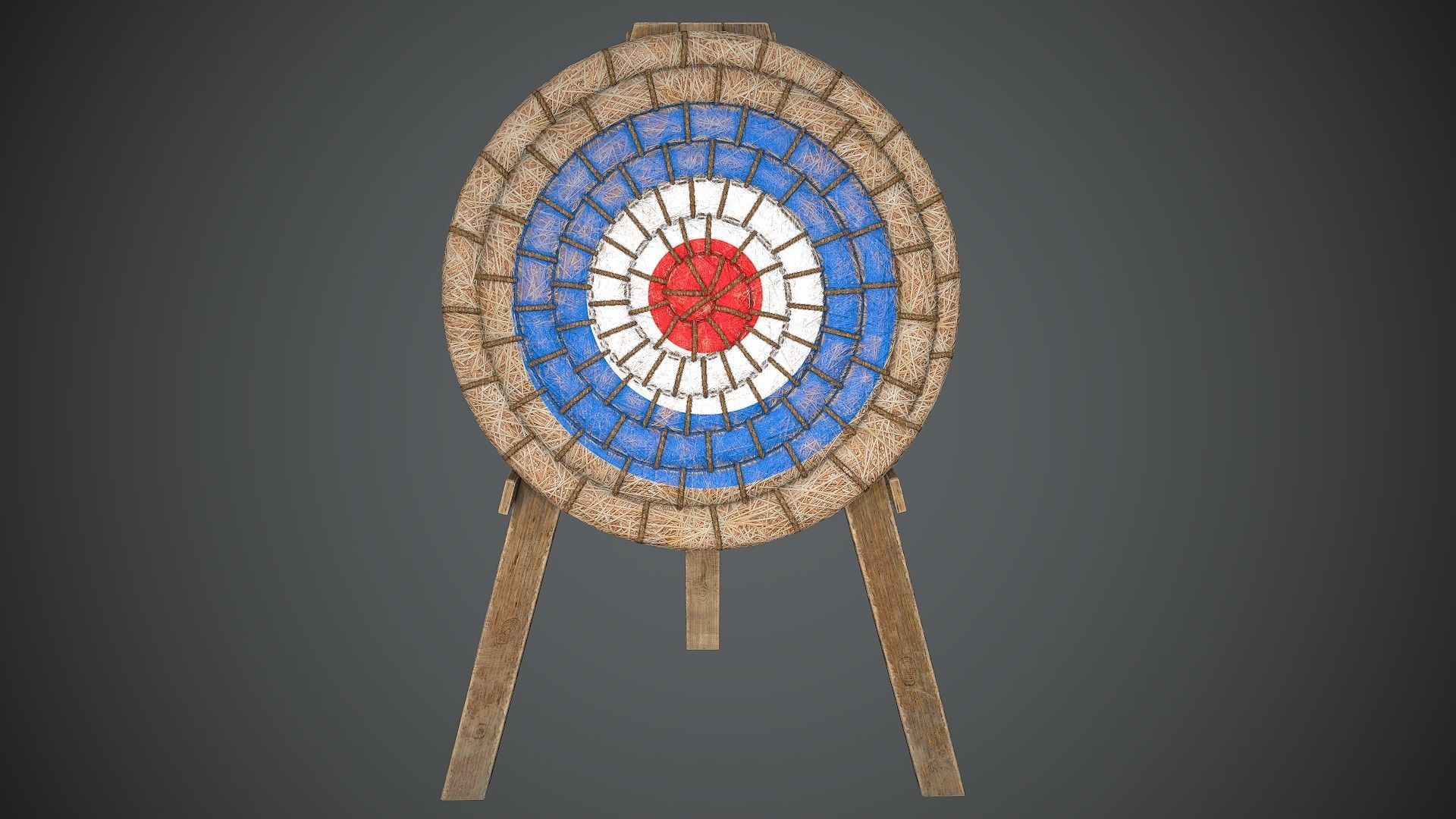 Target Medieval Low-poly 3D model_2