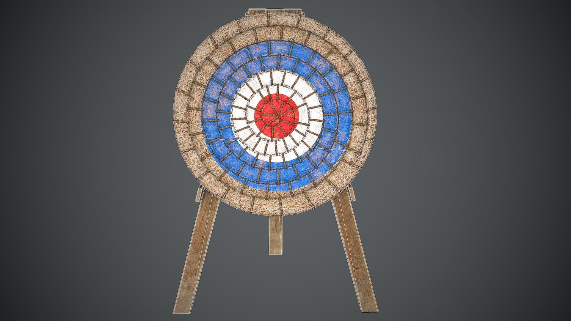 Target Medieval Low-poly 3D model_3