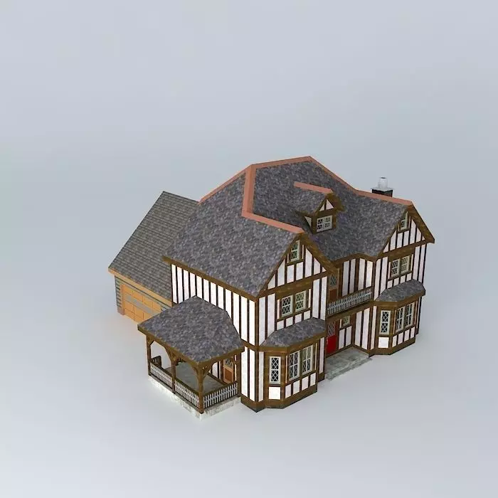 Timber Framed House Free 3D model