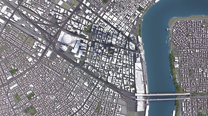 New Orleans Low-poly 3D model 5