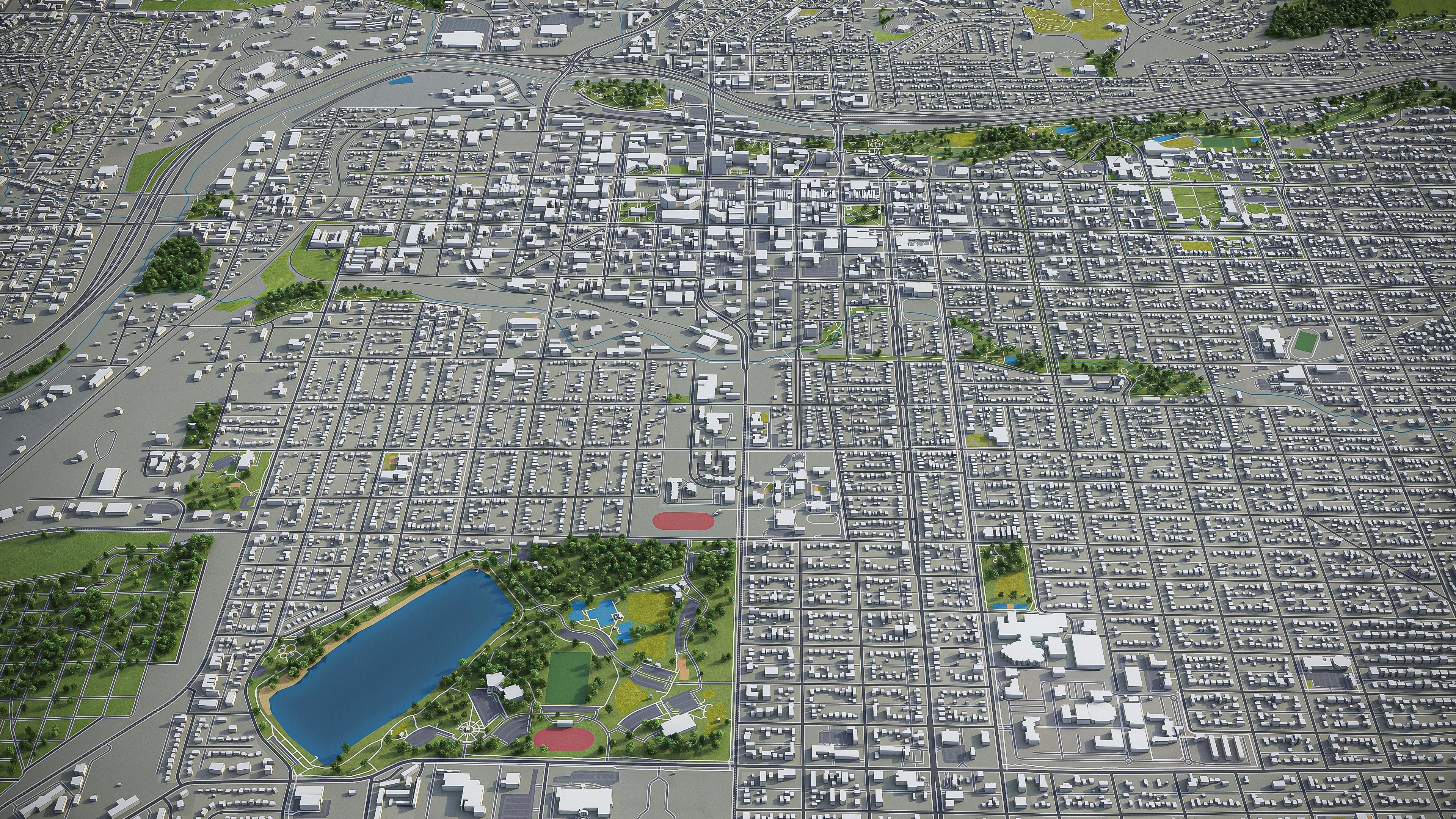 Colorado Springs  Low-poly 3D model_6