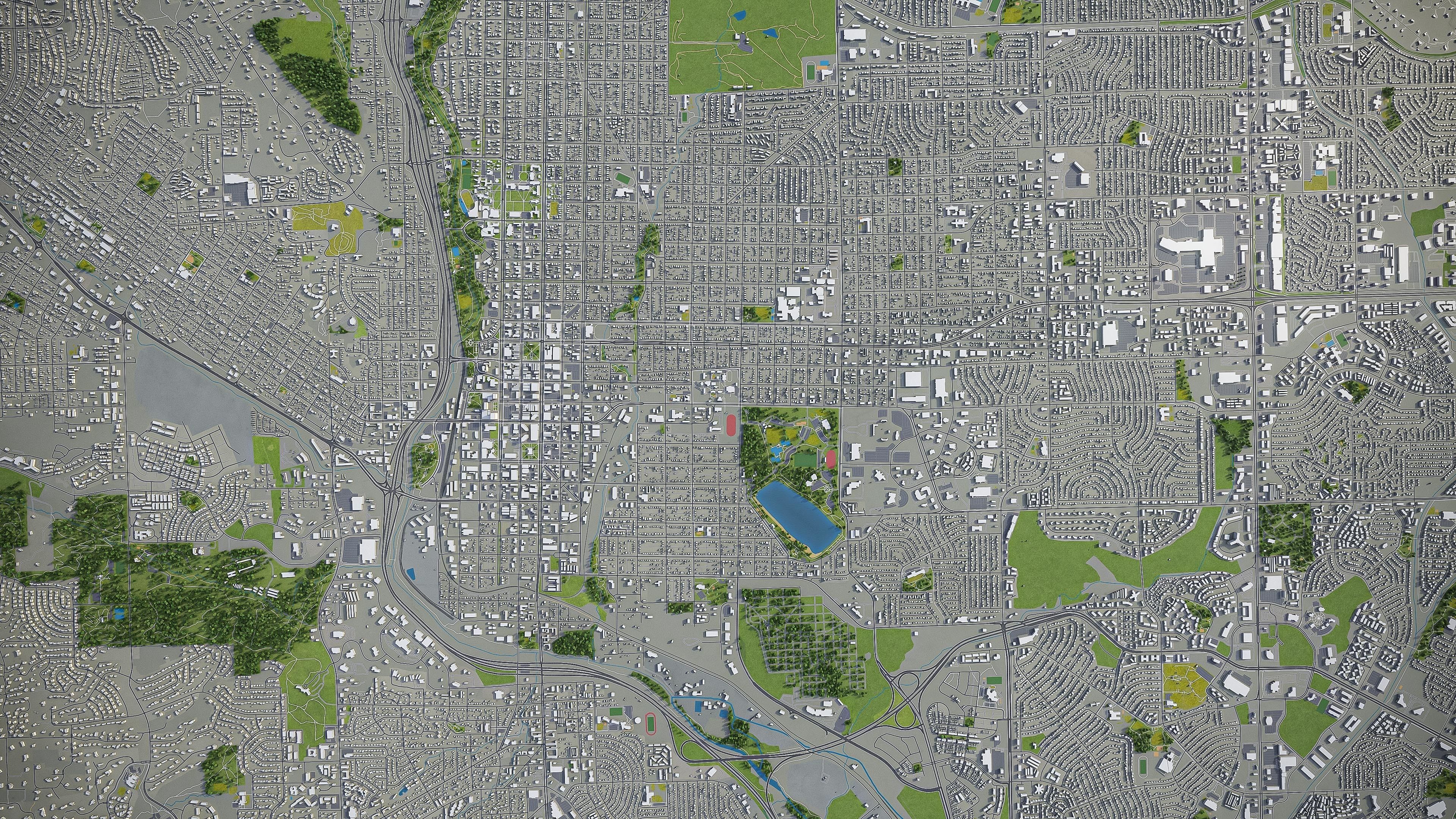 Colorado Springs  Low-poly 3D model_9