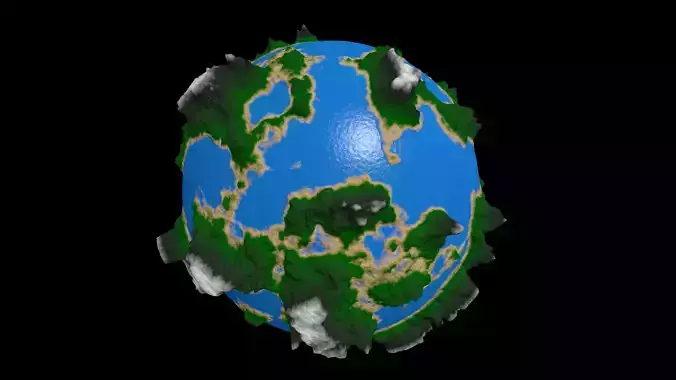 Planet Miniature Blue Green Water 