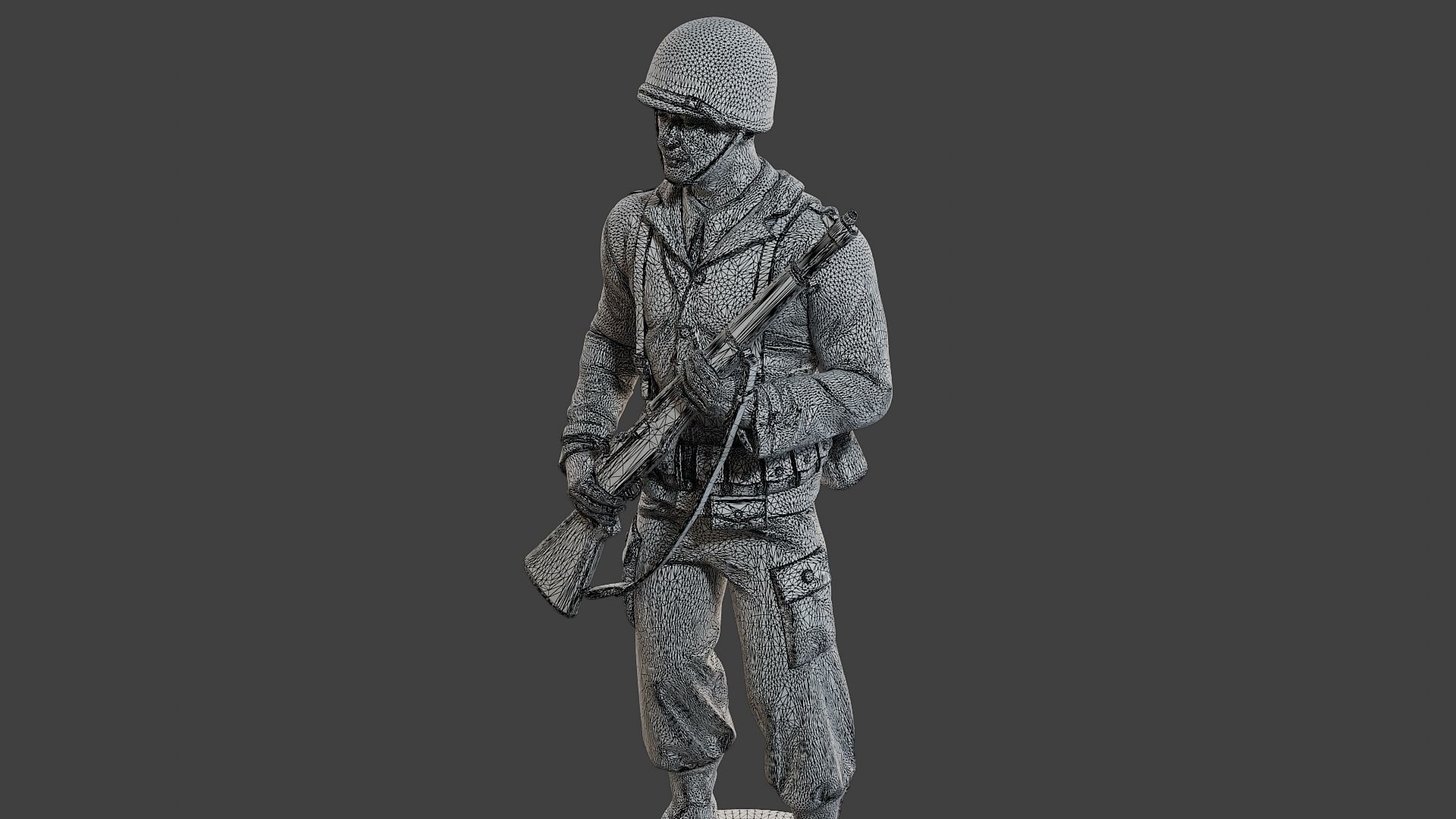 American soldier ww2 StandGuard A1 3D print model_12