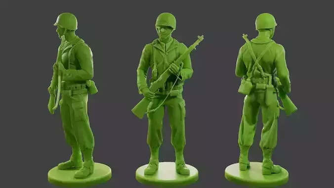American soldier ww2 StandGuard A1 3D print model