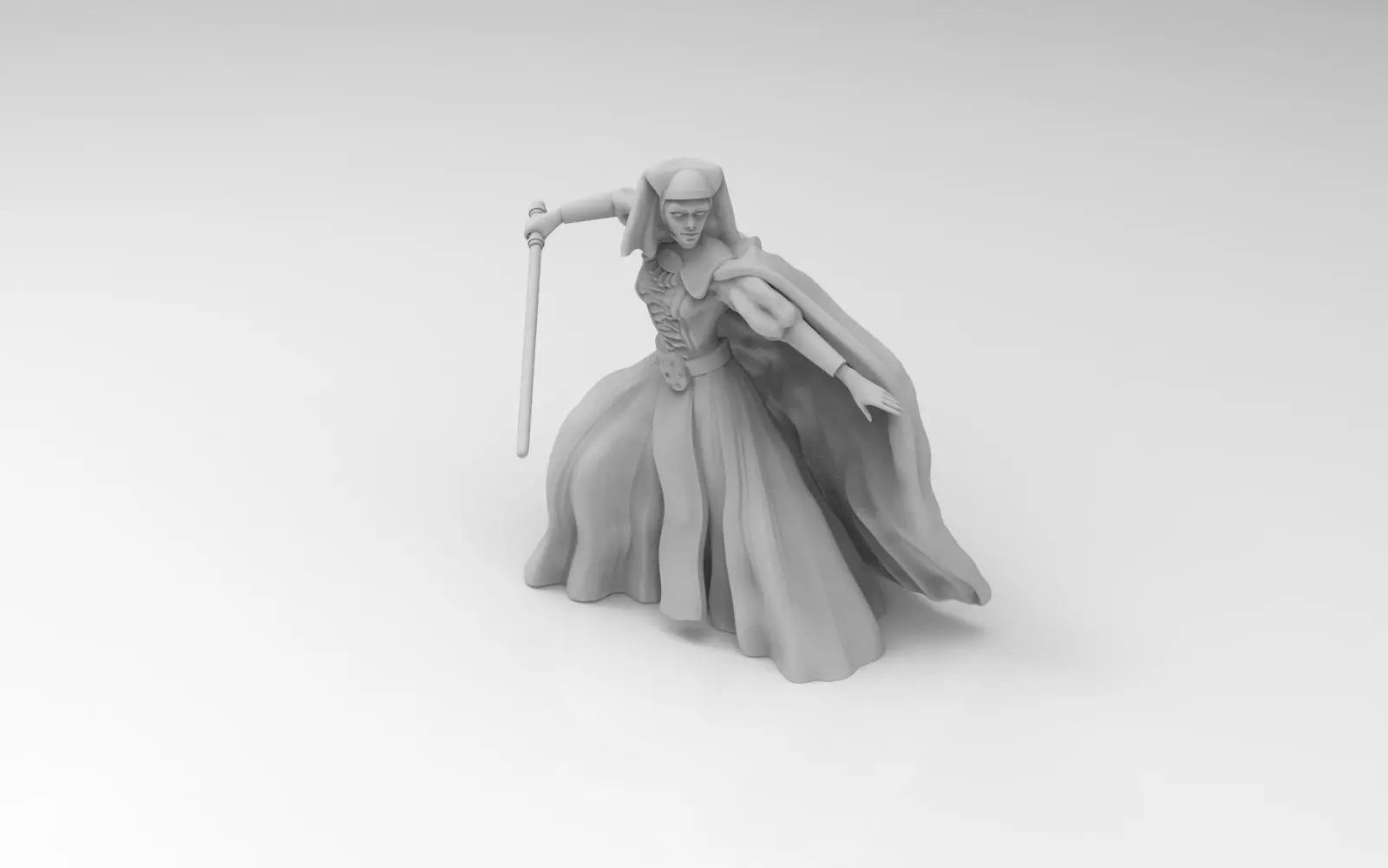 Female Mystical Knight 3D print model_0