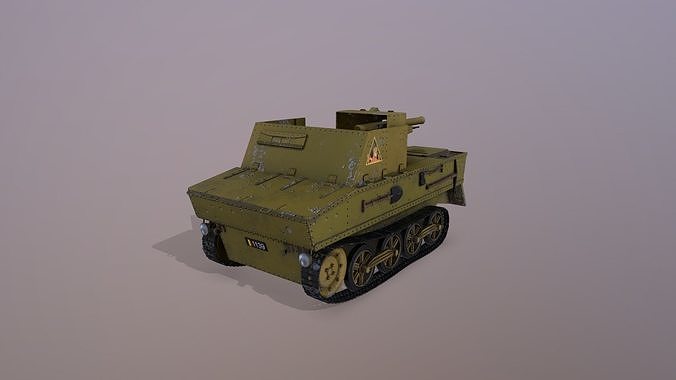 T13 Type 1 - WWII Tank Belgian Army Low-poly 3D model