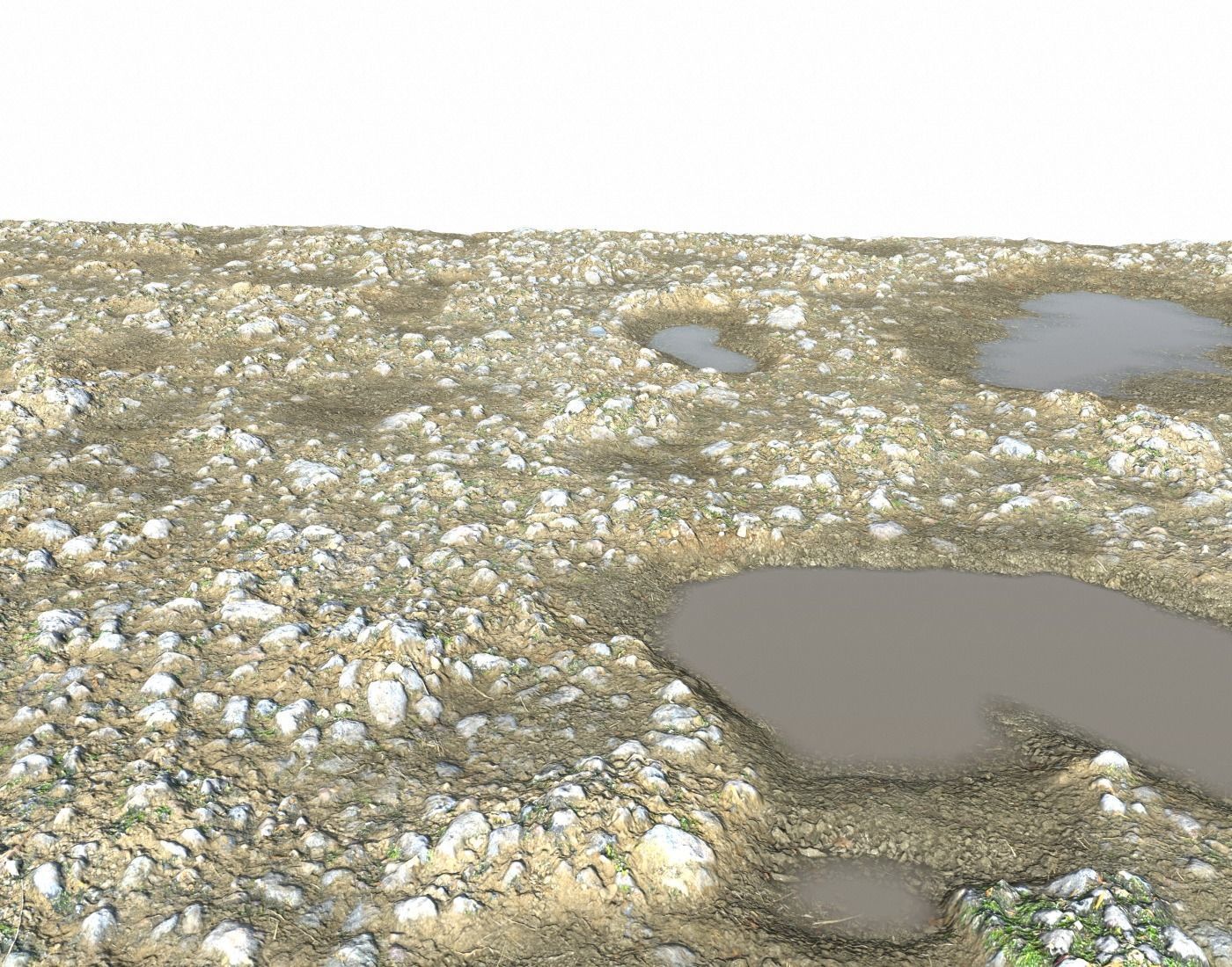 Rocky terrain with puddles 2 PBR Texture_5