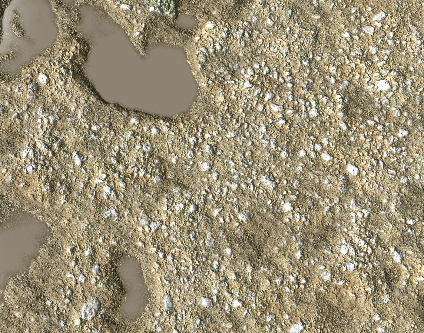 Rocky terrain with puddles 2 PBR Texture_4