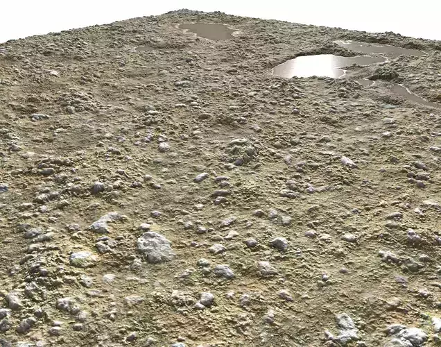 Rocky terrain with puddles 2 PBR Texture