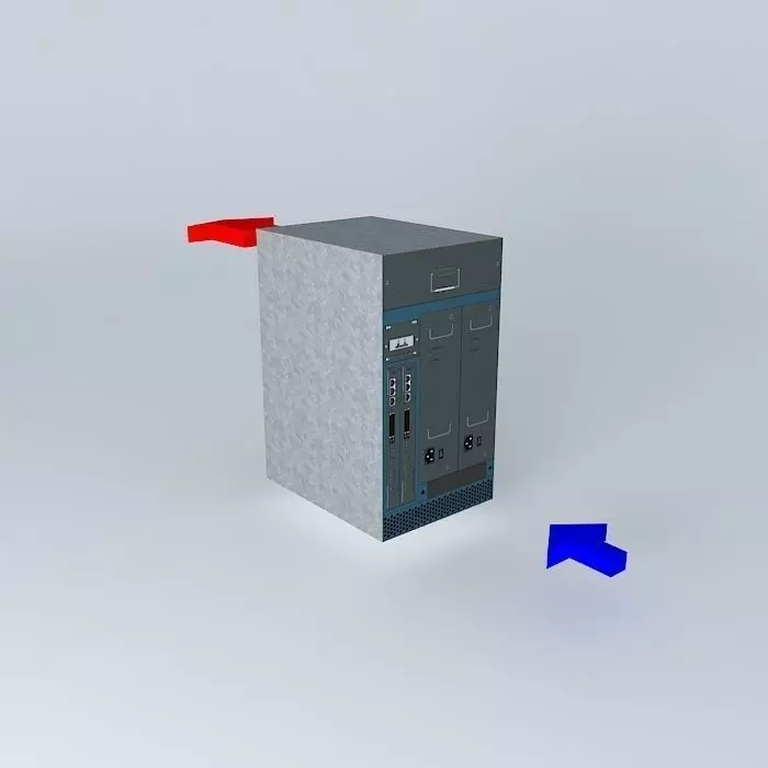 Cisco Unified Broadband Router showing Airflow 3D model_0