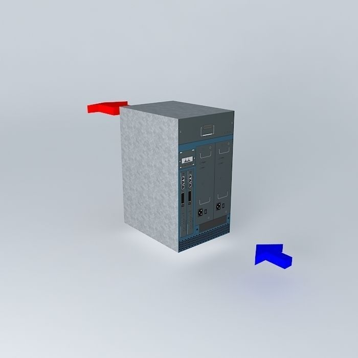 Cisco Unified Broadband Router showing Airflow 3D model | CGTrader