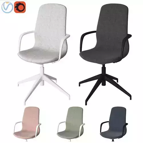 LANGFJALL 2 office chair with arms and frame