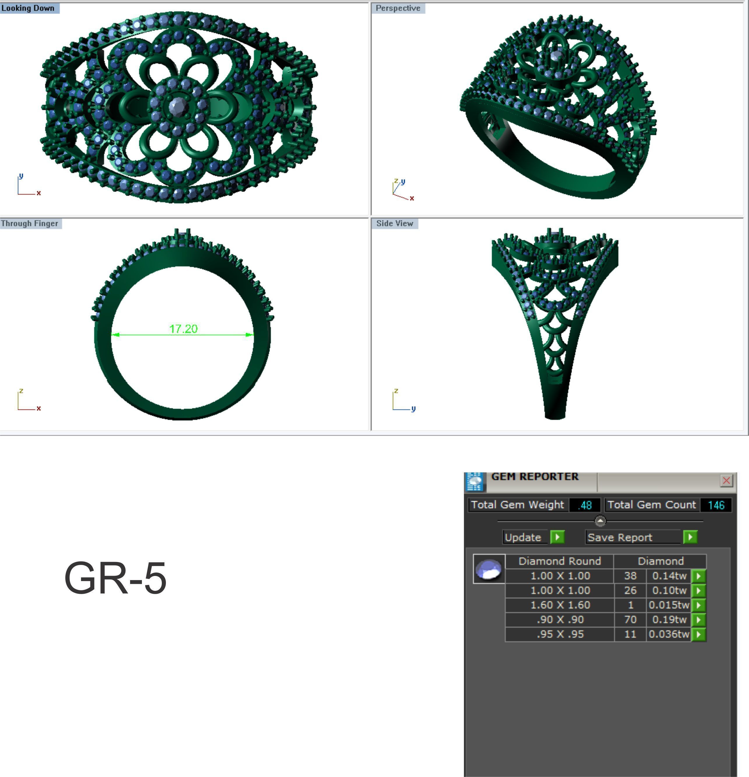 Women ring 3dm stl render detail 3D print model 3D print model_12