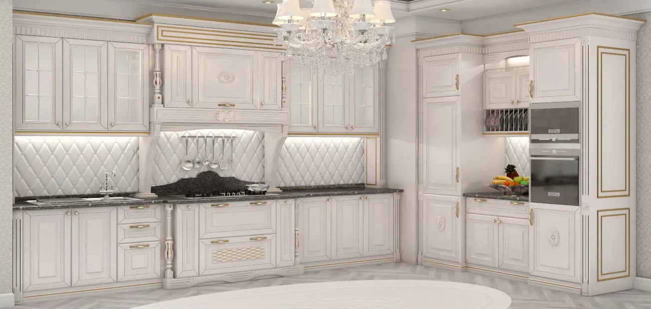 kichen kitchen design in russia 3D model