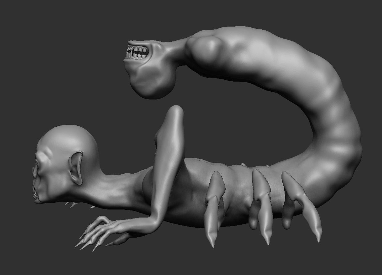 Scorpid human - 3D Print Concept Free 3D print model_2