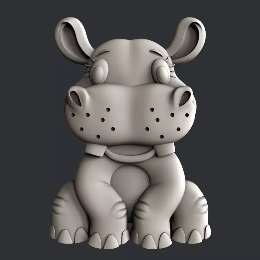 3d Models for 3d printer Hippo for kids 3D print model_0