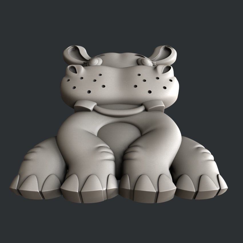 3d Models for 3d printer Hippo for kids 3D print model_3