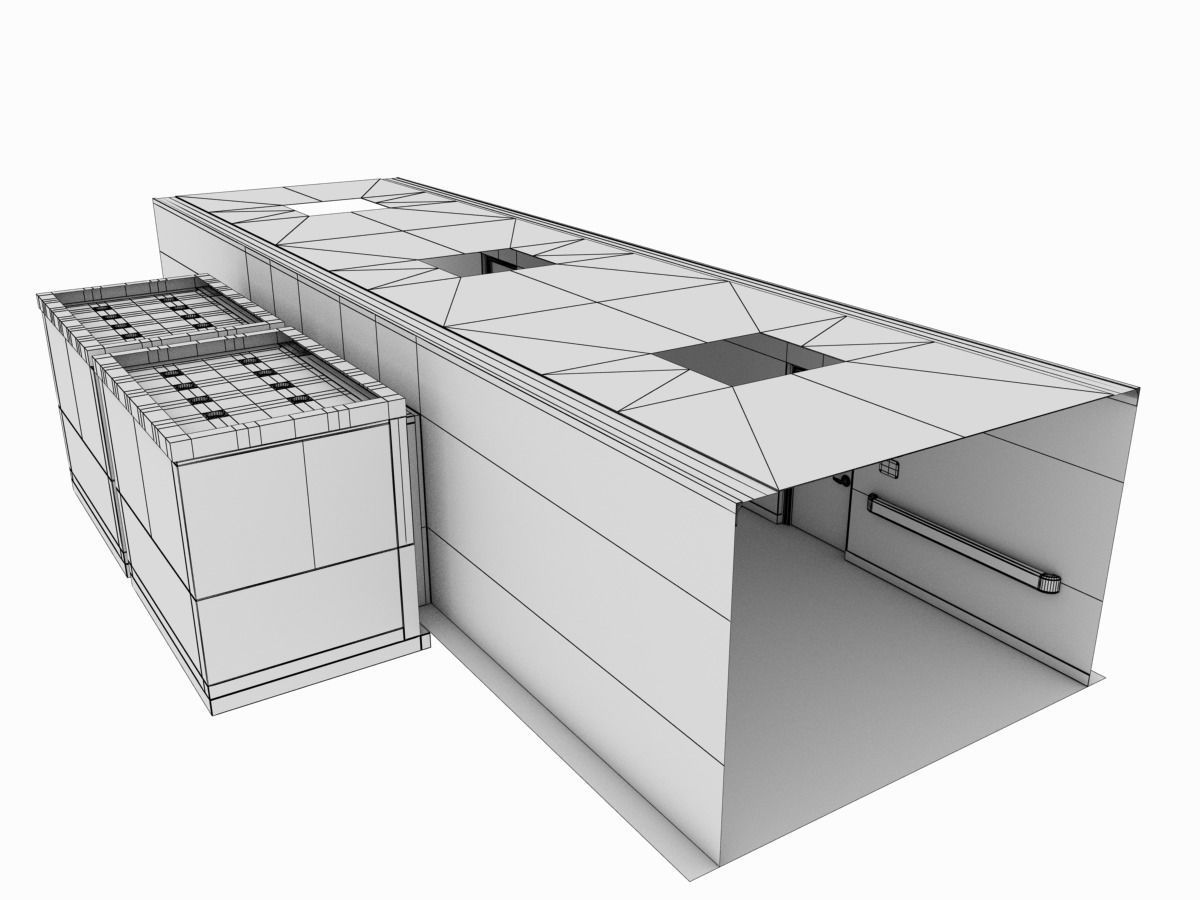 Elevator Lobby Scene MAYA 3D model_14