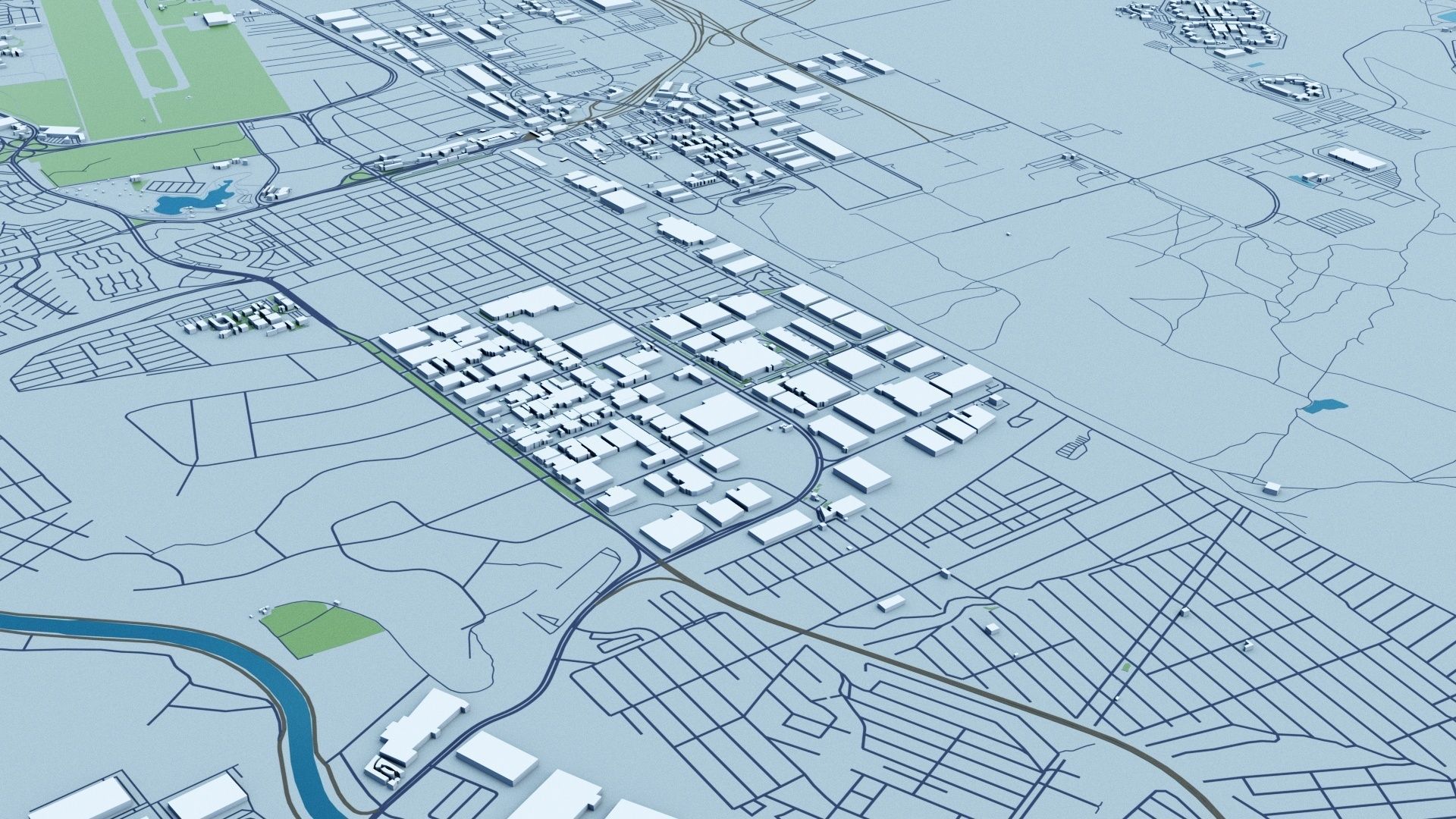 San Diego with Terrain 3D model_4