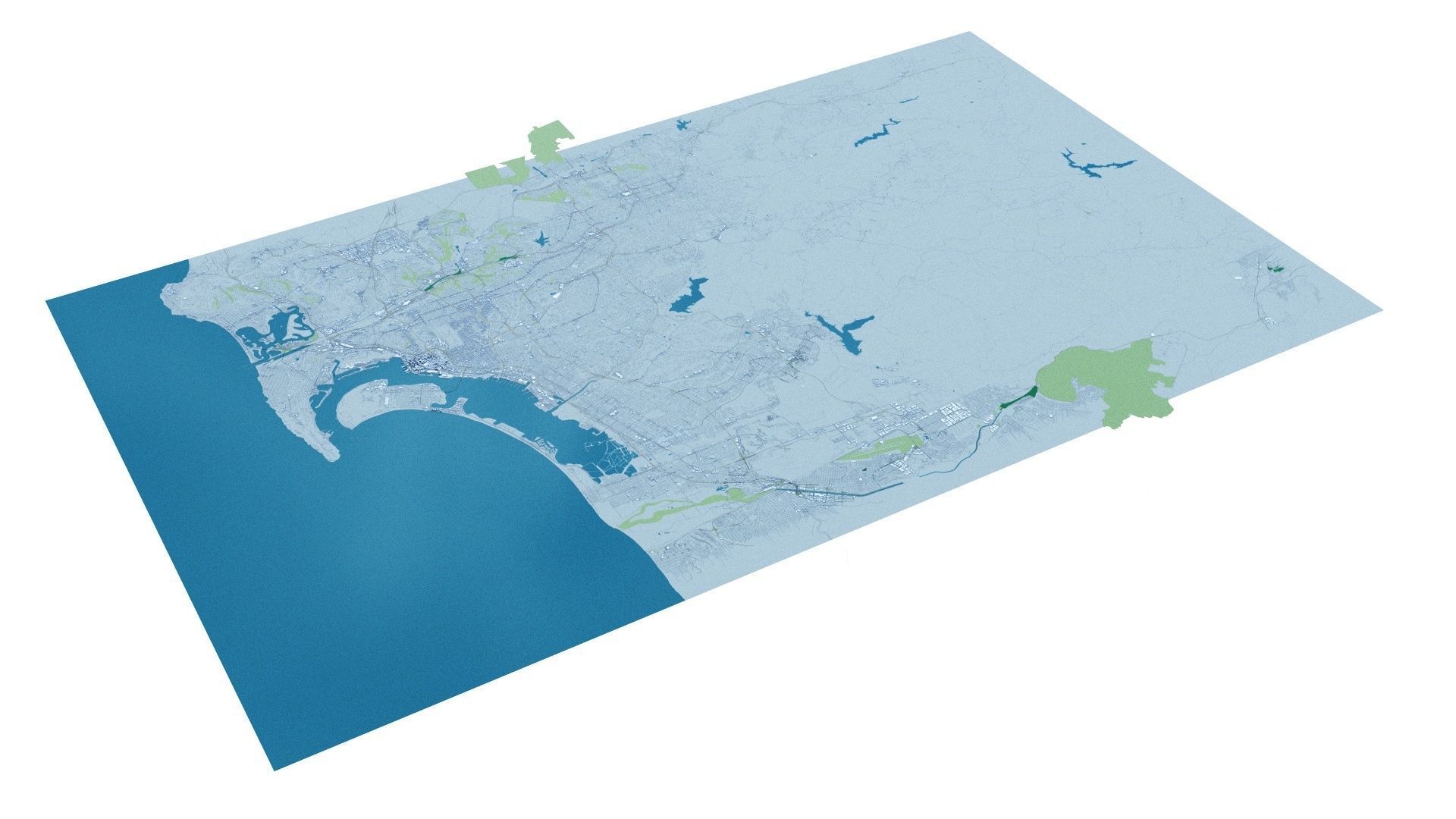 San Diego with Terrain 3D model_10