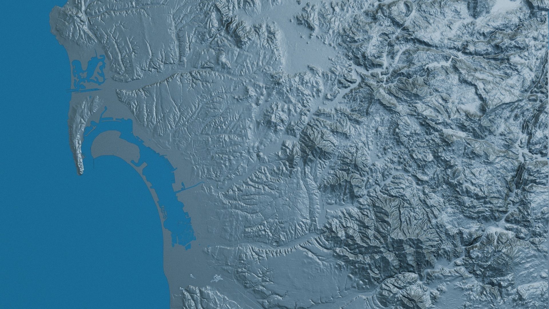 San Diego with Terrain 3D model_11